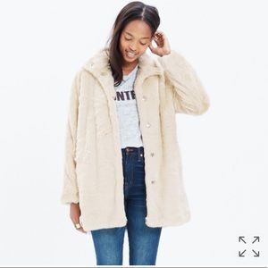 Madewell Faux-fur coat NWOT
